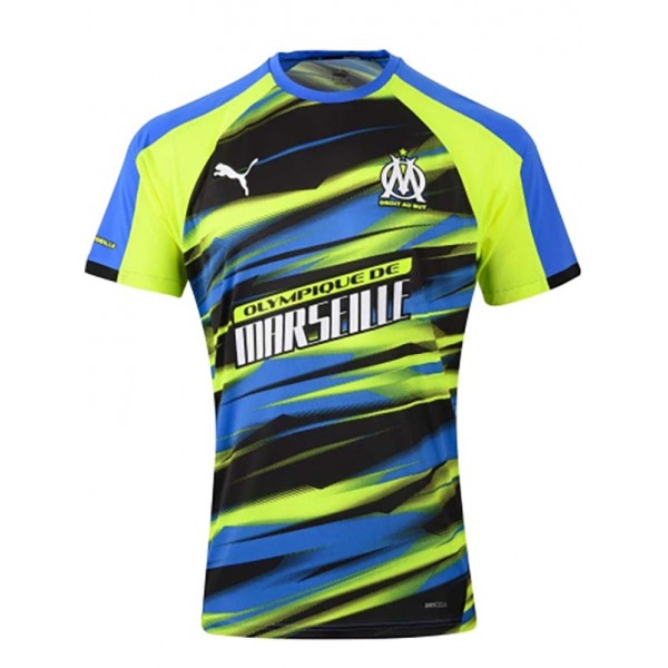 Olympique de Marseille maillot d'entraînement de football d'avant-match pour homme tenue de football verte haut chemise de sport 2025-2026
